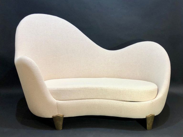 Cover of a Koala model sofa by designers Mattia Bonetti & Elisabeth Garouste -Fabric of the editor KVADRAT