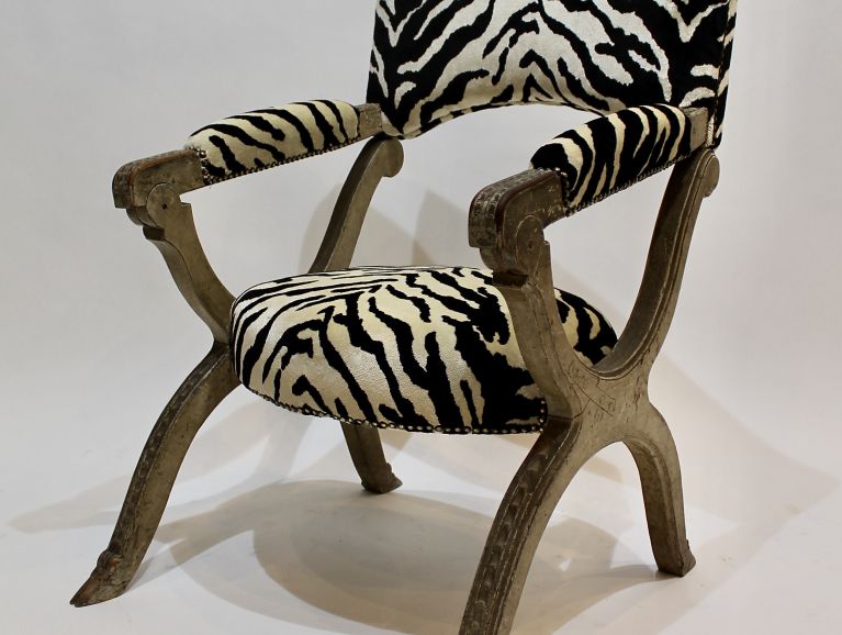 Pray to God Modular Chair Cover - Publisher's Fabric Westbury Renaissance Studded Finish