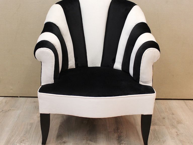 Complète réfection of a sled toad chair - Fabric editor ALDECO velvet Sublimatrice