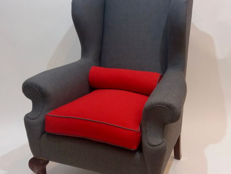 Complete refection of an armchair Bergere of ear - Fabric editor Kvadrat