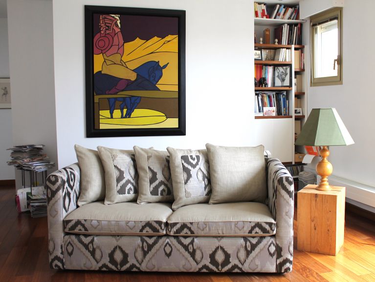 Complete réfection of a modern sofa - Fabric editor Nobilis prints & fabric editor Pierre Frey Portofino united